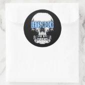 Lasst uns Rock Skull Runder Aufkleber (Tasche)