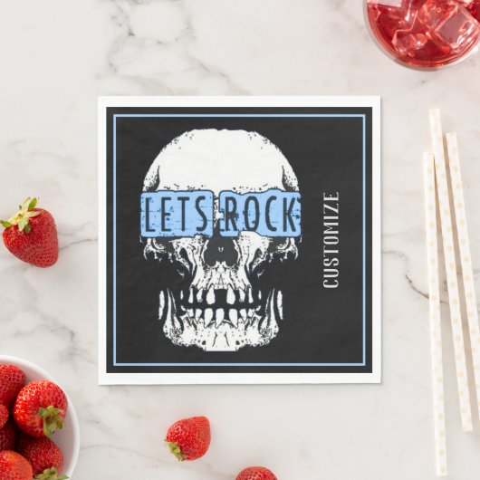 Lasst uns Rock Skull Serviette (Beispiel)