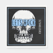 Lasst uns Rock Skull Serviette (Vorderseite)
