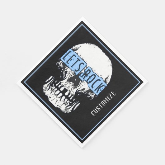 Lasst uns Rock Skull Serviette (Ecke)