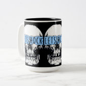 Lasst uns Rock Skull Zweifarbige Tasse (Vorderseite Links)