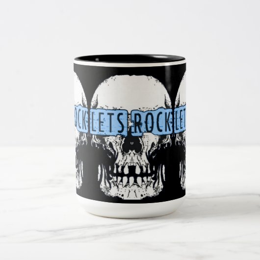 Lasst uns Rock Skull Zweifarbige Tasse (Mittel)
