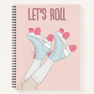 Lasst uns Roll Rollschuh fahren Notizblock