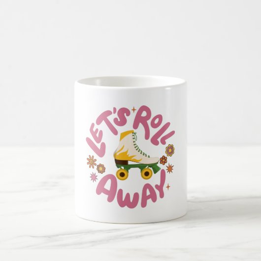 Lasst uns Roller-Skate wegrollen Kaffeetasse (Mittel)
