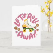 Lasst uns Roller-Skate wegrollen Karte (Gelbe Blume)
