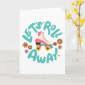 Lasst uns Roller-Skate wegrollen Karte (Gelbe Blume)