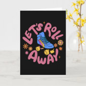 Lasst uns Roller-Skate wegrollen Karte (Gelbe Blume)