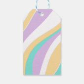 Lasst uns Rollschuh fahren Retro Geburtstag Danke Geschenkanhänger (Rückseite)