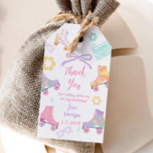 Lasst uns Rollschuh fahren Retro Geburtstag Danke