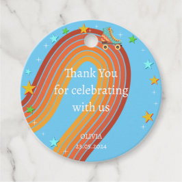 Lasst uns Rollwalze Skate Retro Regenbogen Vielen  Geschenkanhänger