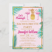Lasst uns rosa Ananas Ananas Bachelorette Custom Einladung (Vorderseite)
