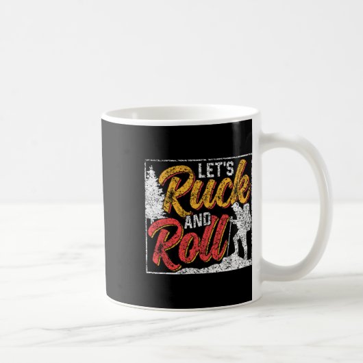Lasst uns Ruck And Roll Workout Rucksack Rucksack Kaffeetasse (Rechts)