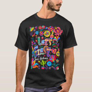 Lasst uns San Antonio Floral Funny Cinco de feiern T-Shirt