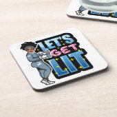 Lasst uns schwarze Frauen erleuchten Weihnachten t Getränkeuntersetzer (Linke Seite)