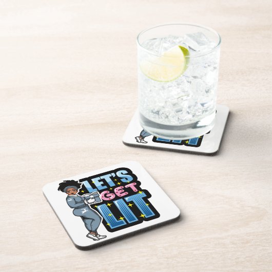 Lasst uns schwarze Frauen erleuchten Weihnachten t Getränkeuntersetzer (Rechte Seite)