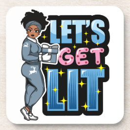 Lasst uns schwarze Frauen erleuchten Weihnachten t Getränkeuntersetzer