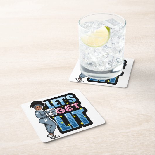 Lasst uns schwarze Frauen erleuchten Weihnachten t Rechteckiger Pappuntersetzer (Vor Ort)