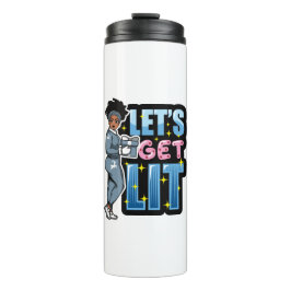 Lasst uns schwarze Frauen erleuchten Weihnachten t Thermosbecher