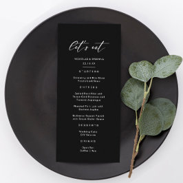 Lasst uns Schwarze Hochzeit essen Menükarte