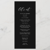 Lasst uns Schwarze Hochzeit essen Menükarte (Vorderseite)