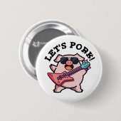 Lasst uns Schweinefick-Gitarre-Pig-Pun Button (Vorne & Hinten)