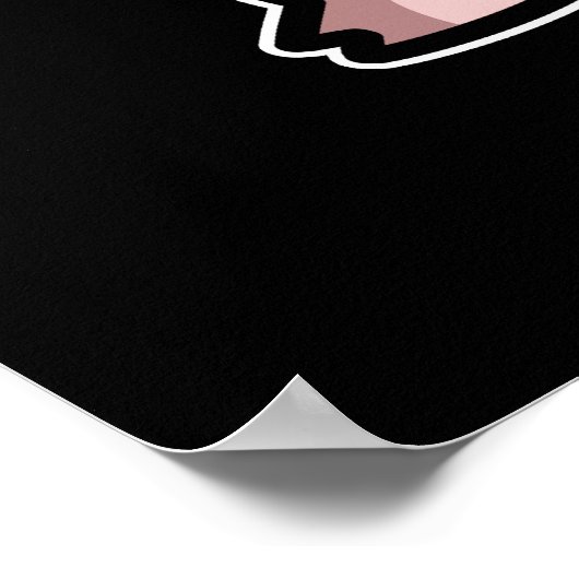 Lasst uns Schweinefleisch Funny Rock und Roll Pig Poster (Ecke)