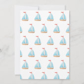 Lasst uns Segelabraten Sailboat Nautical Birthay Einladung (Rückseite)