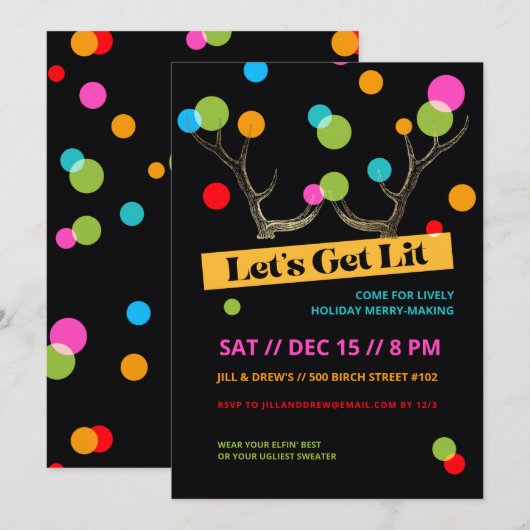 Lasst uns sehen einladung (Vorne/Hinten)