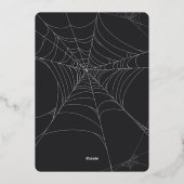 Lasst uns sehen | Jack O'Lantern Halloween-Party Folieneinladung (Rückseite)