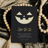 Lasst uns sehen | Jack O'Lantern Halloween-Party Folieneinladung