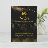 Lasst uns sehen | Silvester-Party Einladung (Stehend Vorderseite)