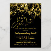 Lasst uns sehen | Silvester Party real Folieneinladung (Vorderseite)