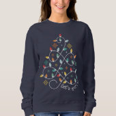 Lasst uns sehen - Weihnachtsbeleuchtung Sweatshirt (Vorderseite)
