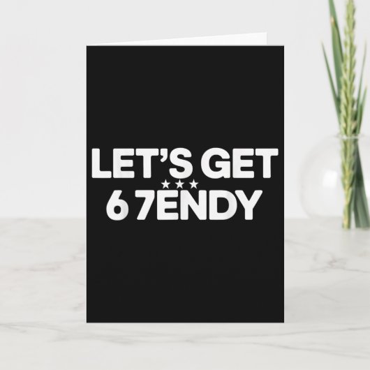 Lasst uns Sendy 67 Six Seven Meme werden Karte (Vorderseite)