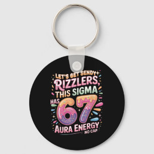 Lasst uns Sendy Rizzlers Sigma 67 Aura Energy Tee Schlüsselanhänger