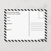 Lasst uns Skate! Cartoon-Sprechblase Postkarte (Rückseite)