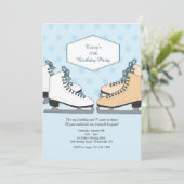 Lasst uns Skate Ice Skaten Einladung (Stehend Vorderseite)