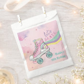 Lasst uns Skate l Rainbow Retro Groovy Pink Geschenktütchen (Ausgeschnitten)