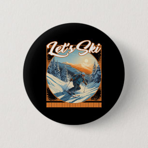 Lasst uns Ski fahren Schneeski Speed Thrill Entfer Button
