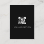 Lasst uns Social Media Handles und Website QR Code Visitenkarte (Rückseite)