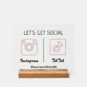 Lasst uns Social Media Marketing Akryllische Zeich Acrylschild (Vorderseite)