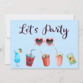 Lasst uns Sommersoiree Party machen Einladung (Vorderseite)