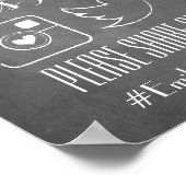 Lasst uns sozial sein | Hashtag-Zeichen Poster (Ecke)