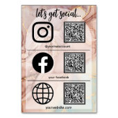 Lasst uns soziales Geschäft machen | QR Code Table Tischnummer (Vorderseite)