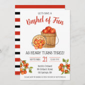 Lasst uns Spaß haben! Apple Birthday Party Einladung (Vorne/Hinten)