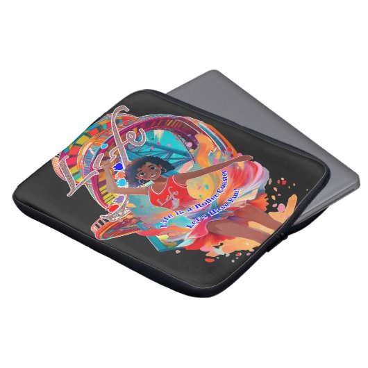 Lasst uns Spaß haben! Laptopschutzhülle (Vorne Oben)