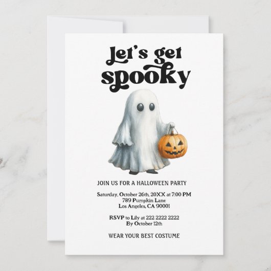 Lasst uns Spaß machen, Halloween-Party. Einladung (Vorderseite)