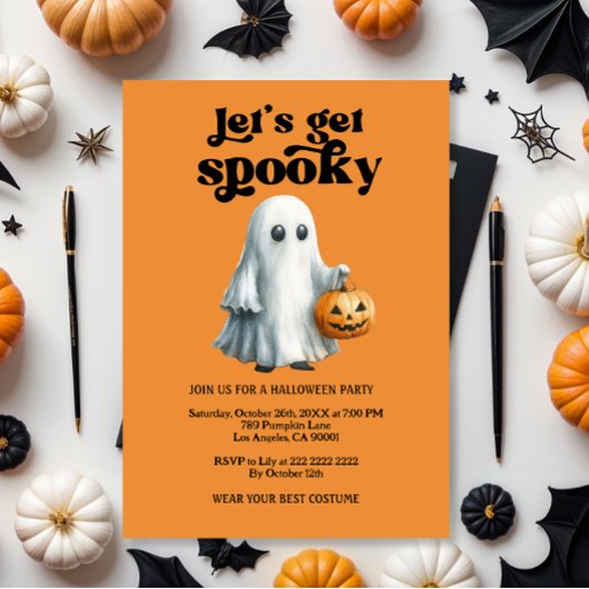 Lasst uns Spaß machen, Halloween-Party. Einladung