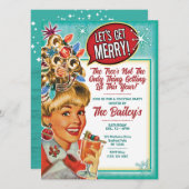 Lasst uns Spaß machen - Retro Weihnachten Party Ei (Vorne/Hinten)