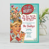 Lasst uns Spaß machen - Retro Weihnachten Party Ei (Stehend Vorderseite)